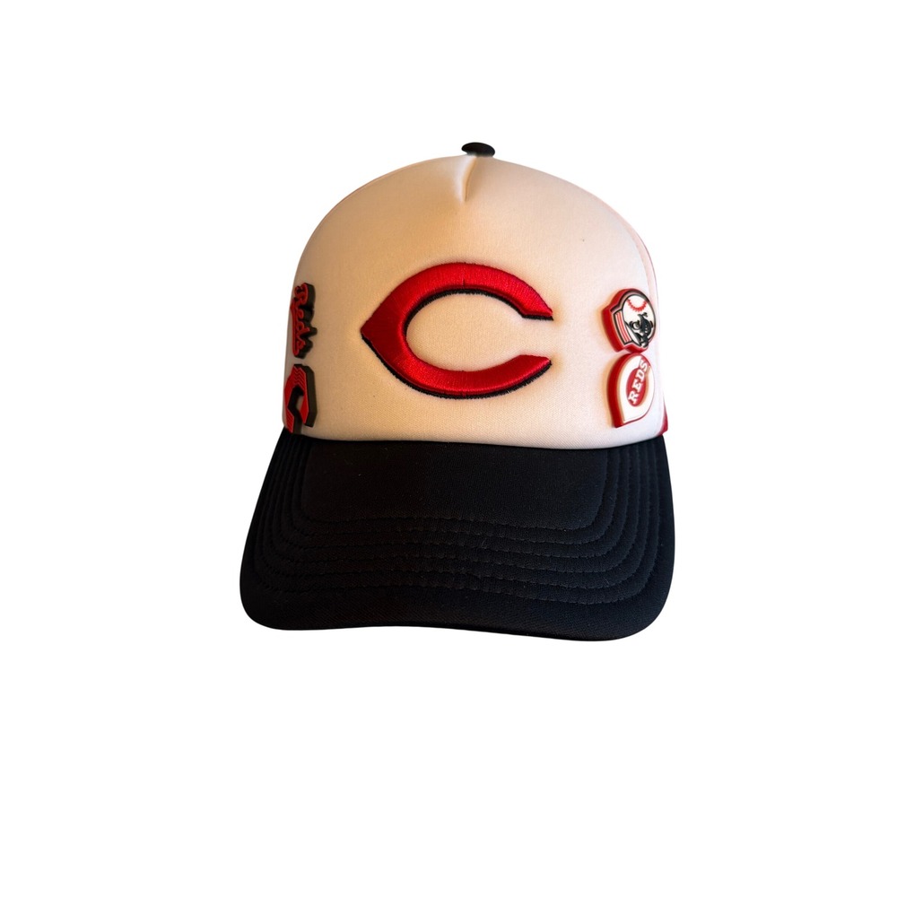 Melonwear Trucker Hat Red Cincinnati Reds Hit Seekers Foam Mesh Snapback Cap